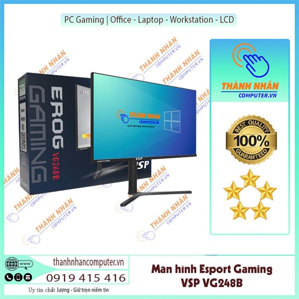 Màn hình Esport Gaming VSP VG248B (24inch | FHD | IPS | 165Hz) New Fullbox