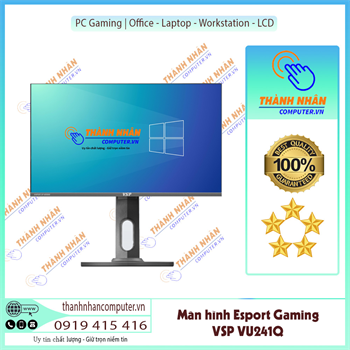 Màn hình Esport Gaming VSP VU241Q (24inch | 2K/QHD | IPS | 75 Hz  |USB-C) New Fullbox