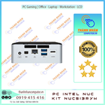 Bộ máy tính để bàn mini PC Intel NUC Kit NUC5i3RYH (Đen) i3 5010U + RAM 4GB + SSD 120GGB