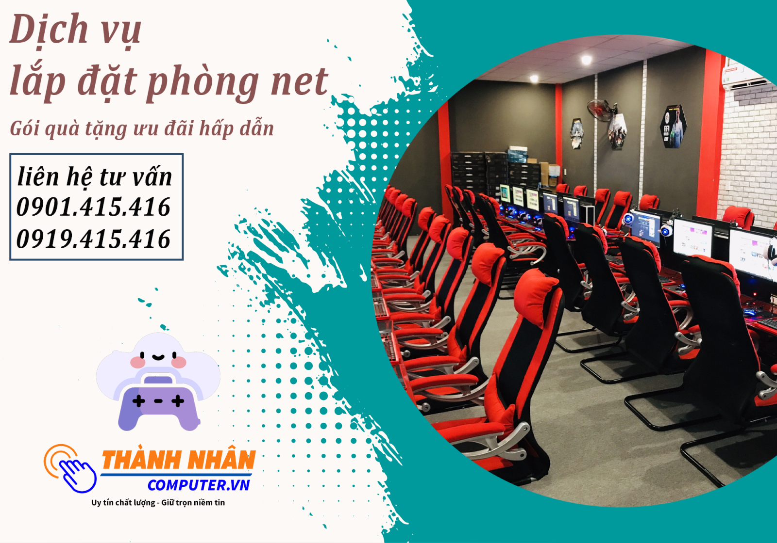 Lắp đặt phòng net trọn gói trả góp