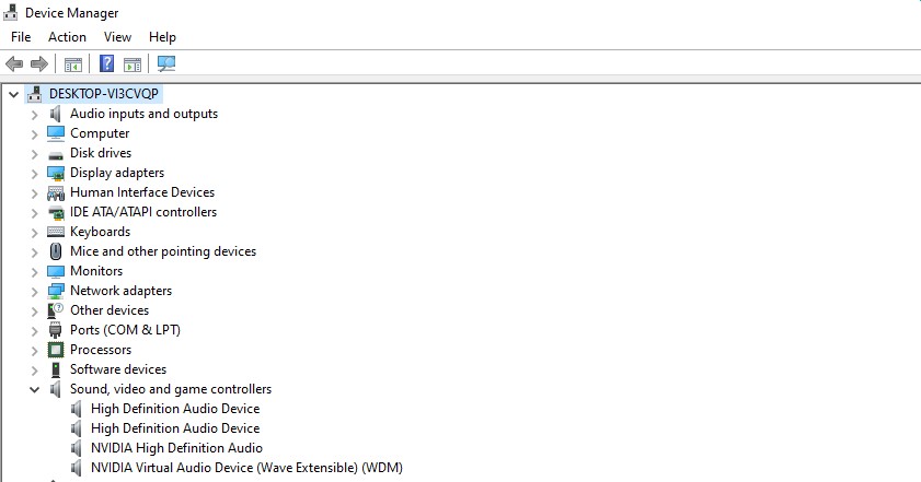 Cập nhật driver thiết bị âm thanh trong Device Manager